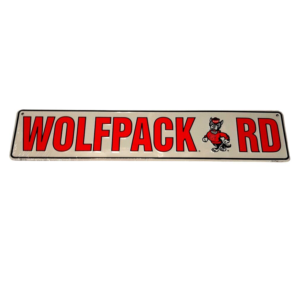 NCAA North Carolina State Metal Street Sign 24" X 5" S Wall Art New Wolfpack